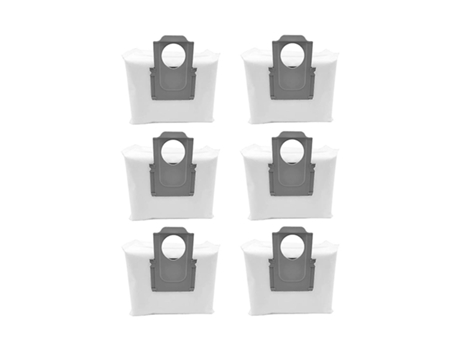 Pacote com 6 sacos de aspirador de pó para roborock q7 t8 s7 maxv ultra g10s