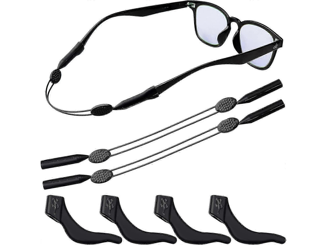 Paquete de 2 correas antideslizantes ajustables para gafas de sol con 4 ganchos para las orejas para gafas deportivas Rosewell