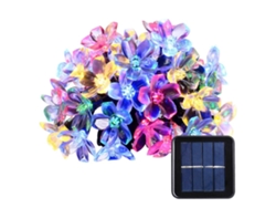 Luces De Flores De Cerezo Alimentadas Por Energía Solar - 12 M, 60 Luces