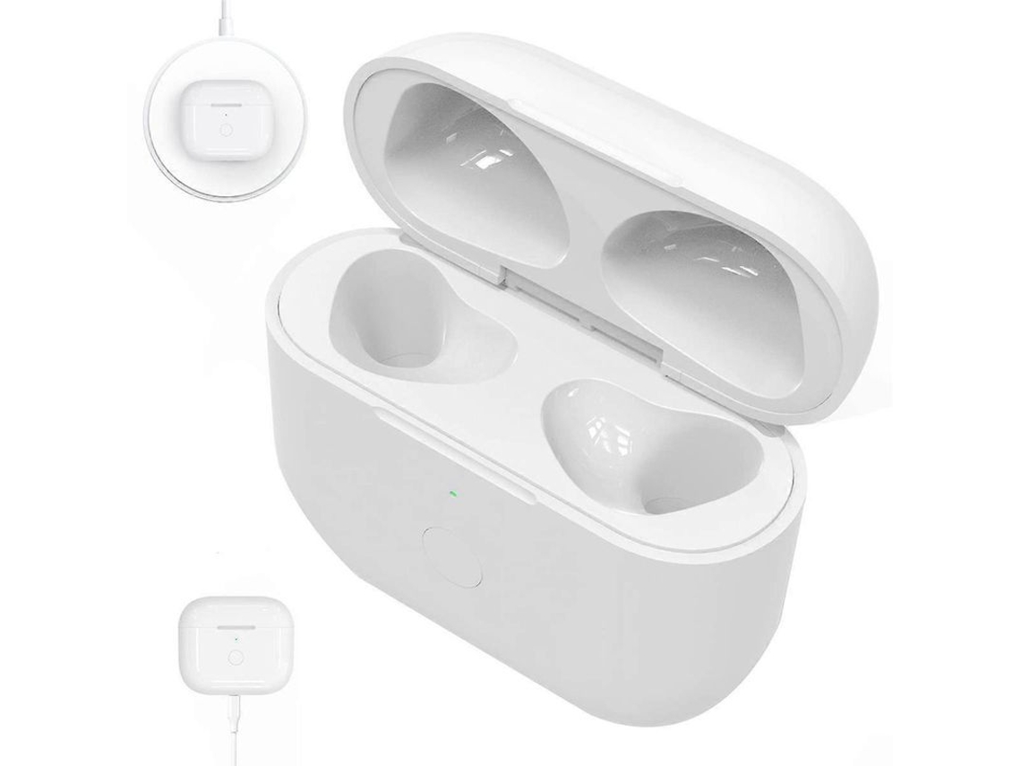 Estuche De Carga Inalámbrica Para Airp De 3.ª Generación, 450 Mah, Carga Rápida, Sincronización Bluetooth, Color Blanco.