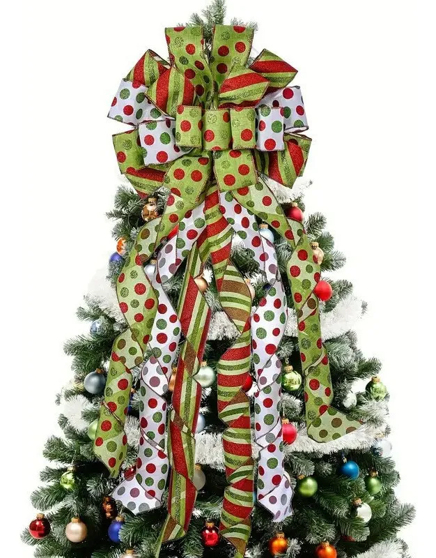 Nuevos lazos navideños rojos y verdes para Navidad Fabricvayotoy