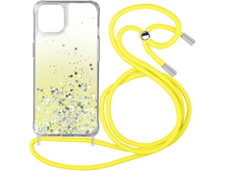 Carcasa iPhone 12 Mini AVIZAR Brillante con Cordón Amarillo