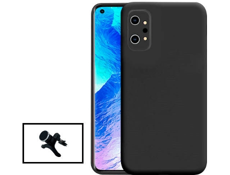 Kit Soporte Magnético Reforzado de Coche y Funda Silicona Liquida Realme GT Neo2 PHONECARE Negro