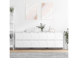 Pack 3 Uds Aparador | Mueble De Comedor | Buffetes Madera Contrachapada Blanco Wsd172129