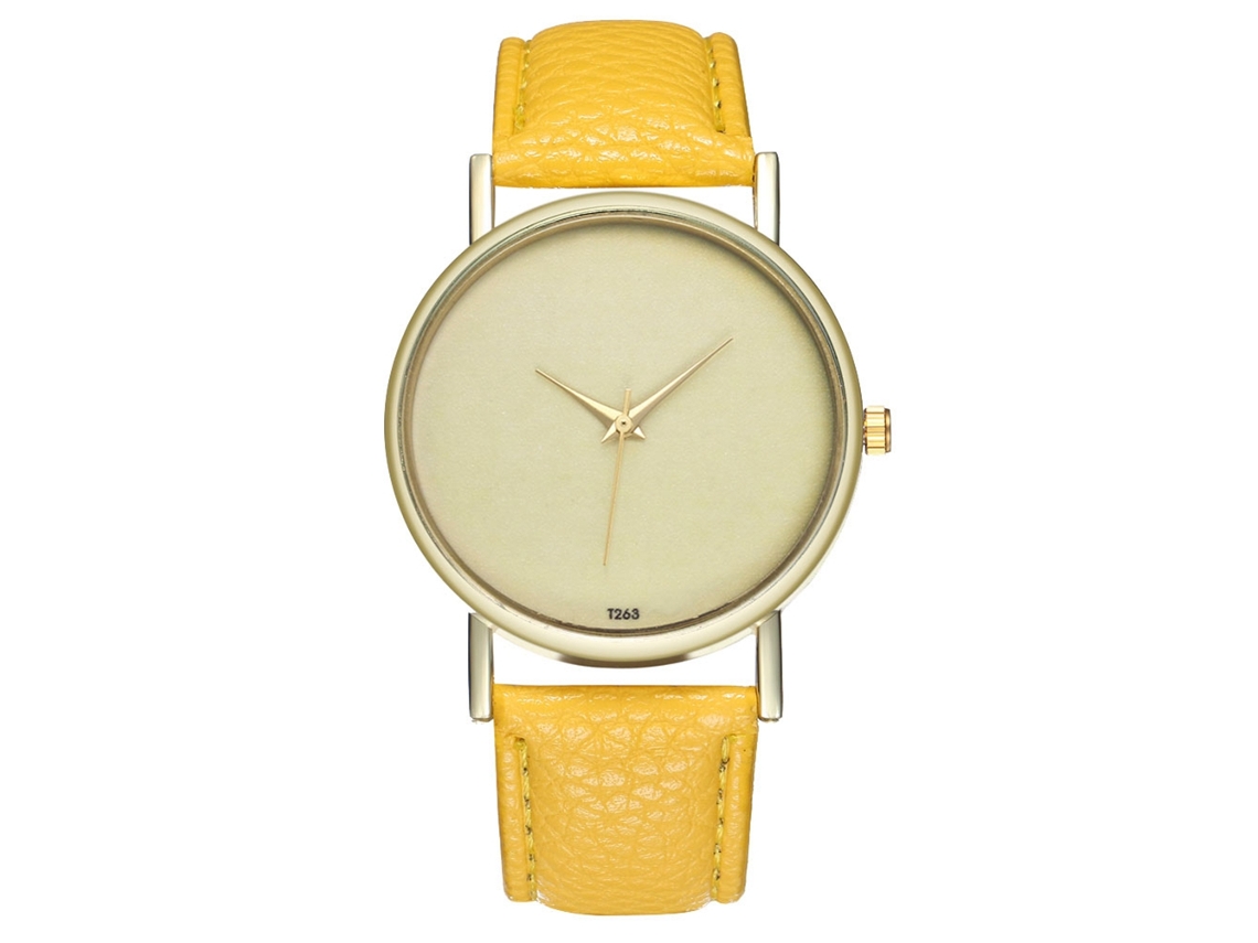 Reloj De Cuarzo Elegante Y Casual Unisex, Regalo De Moda (amarillo)