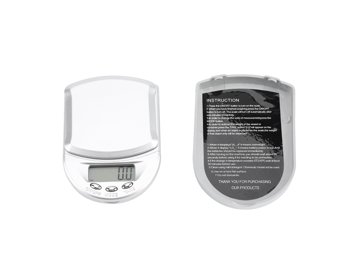 Báscula de cocina portátil de alta precisión de 500/0,1 g, miniherramienta de medición electrónica innovadora