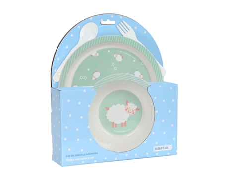 Set de Menaje Infantil Safta Ovejita Poliuretano (4 Piezas)
