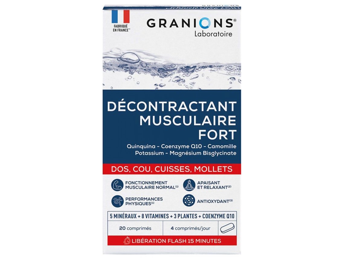 Relajante Muscular Fuerte 20 Comprimidos GRANIONS