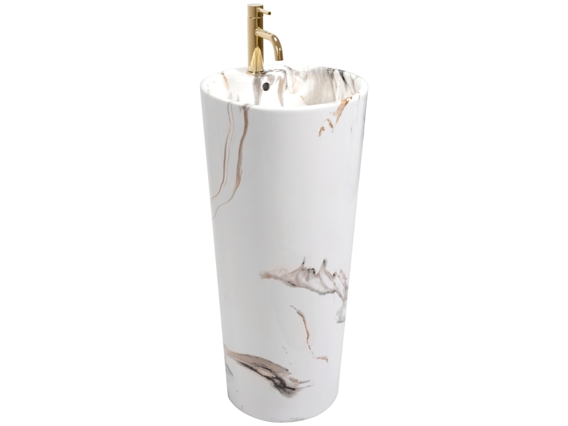 Lavabo De Pie Rea Blanka Marble White