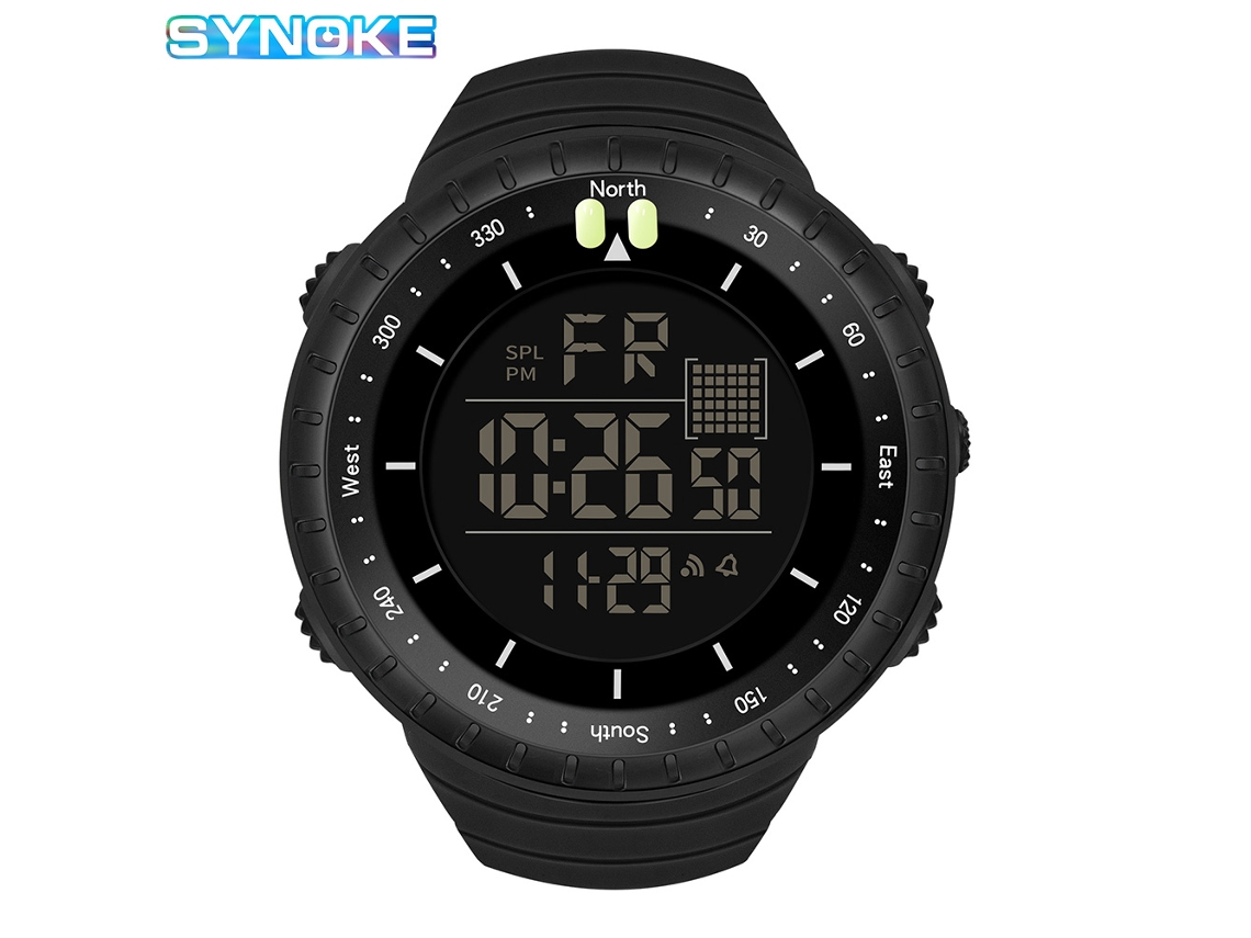 Reloj digital para montañismo, resistente al agua y a los golpes, pantalla grande, para correr al aire libre, moda deportiva para estudiantes.