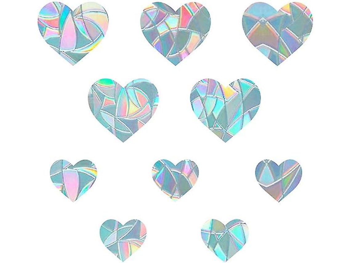 Decoración de ventana Prisma Arcoíris Amor, 10 pegatinas estáticas de vidrio en forma de arcoíris, anticolisión.