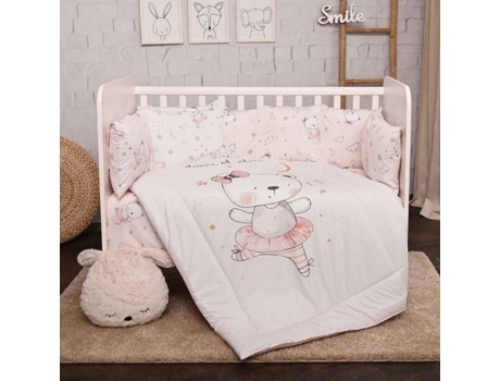 Juego de Textil de Cama Rejillas LORELLI LILY Ranforce Ballerina Bears (5 Piezas)