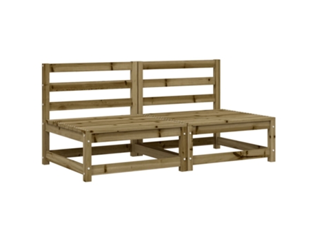 Conjunto 2 Sofá De Jardín VIDAXL Marrón (70x70x67 cm)