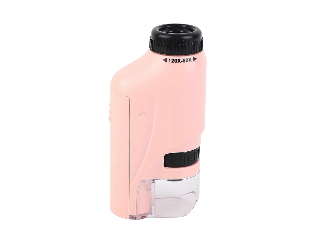 Microscopio portátil de alta definición para niños, a pilas, minimicroscopio para estudiantes, Rosa Yunzii