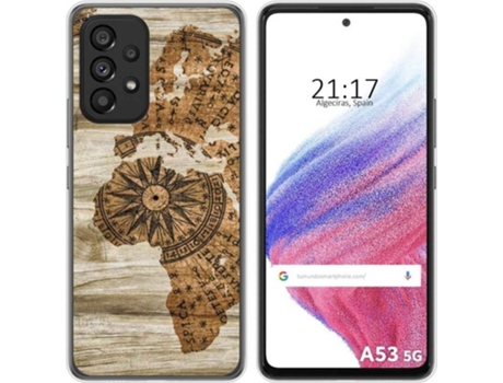 Carcasa para Samsung Galaxy A53 5G TUMUNDOSMARTPHONE Dibujos Madera 07 Multicolor