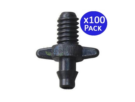 Enlace Microtubo Riego Mixto 4Mm X Rosca Pack 100 SUINGA