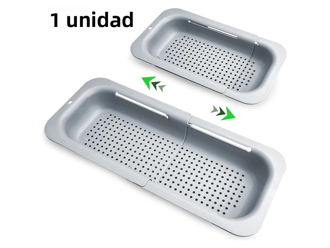 Cesto de Escorredor de Cozinha Dobrável, Elegante Cesto Rendado, para Frutas e Massas, Verde acinzentado MDUG (cinza)