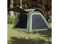 Tienda De Campaña 4 Personas Impermeable Apertura Rápida Verde