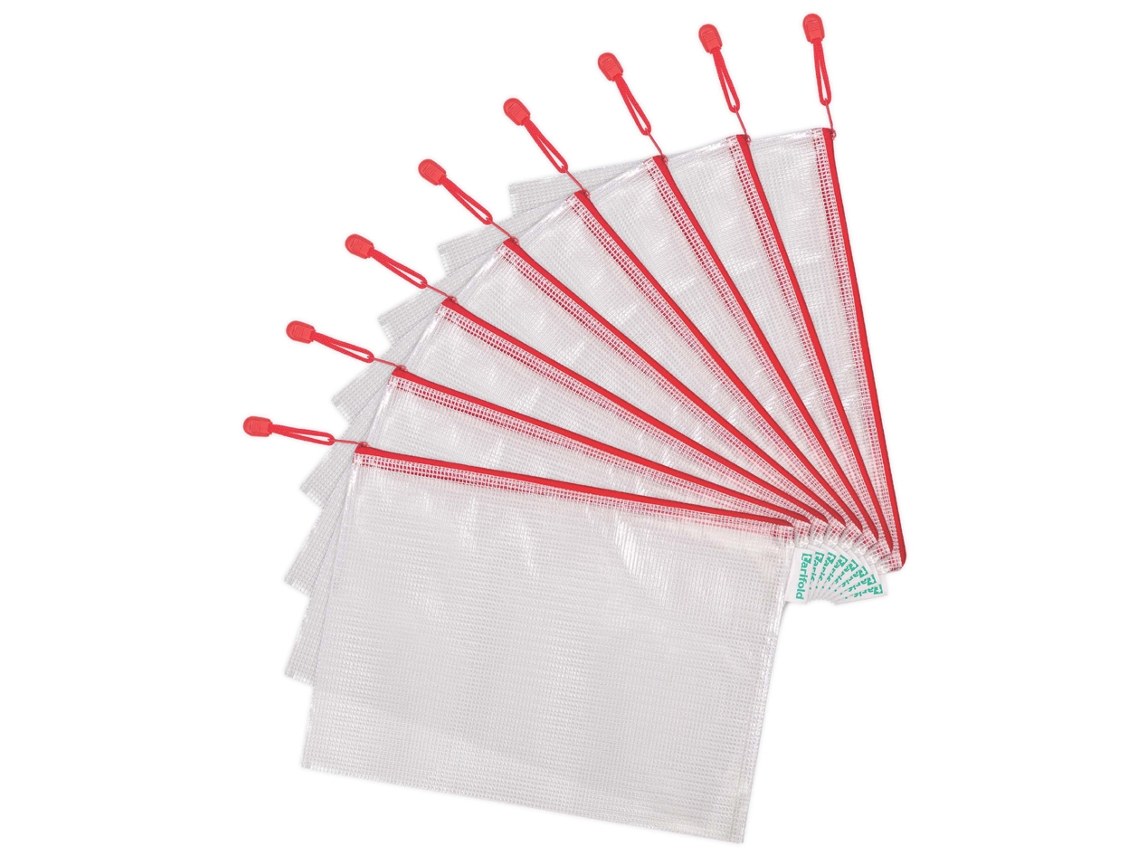 Bolsa Tarifaria con Cremallera Din A4 Pvc Roja TARIFOLD
