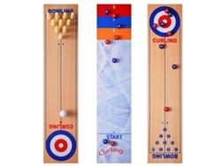 Jogo de mesa 3 em 1 Danu2026: curling, bowling e shuffleboard, para casa, presente