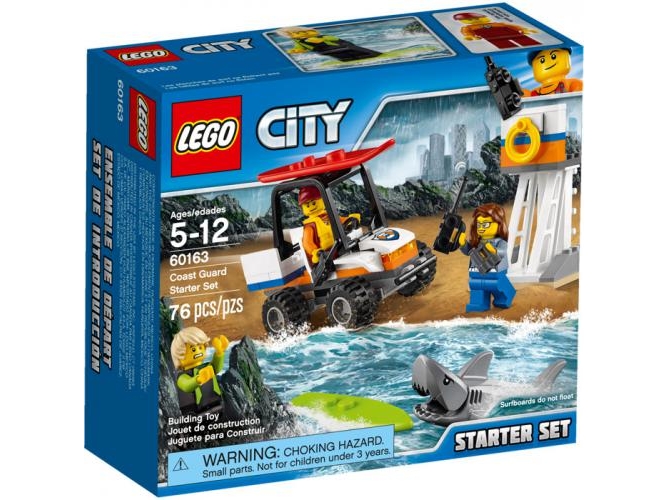 LEGO City: Juego de iniciación para guardacostas - 60163 (Edad Mínima: 5 - 76 Piezas)