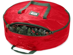 Bolsas De Almacenamiento De Coronas De 35 Pulgadas Cajas De Coronas Bolsa De Almacenamiento De Coronas Navideñas Con Cremallera CHRUI Rojo