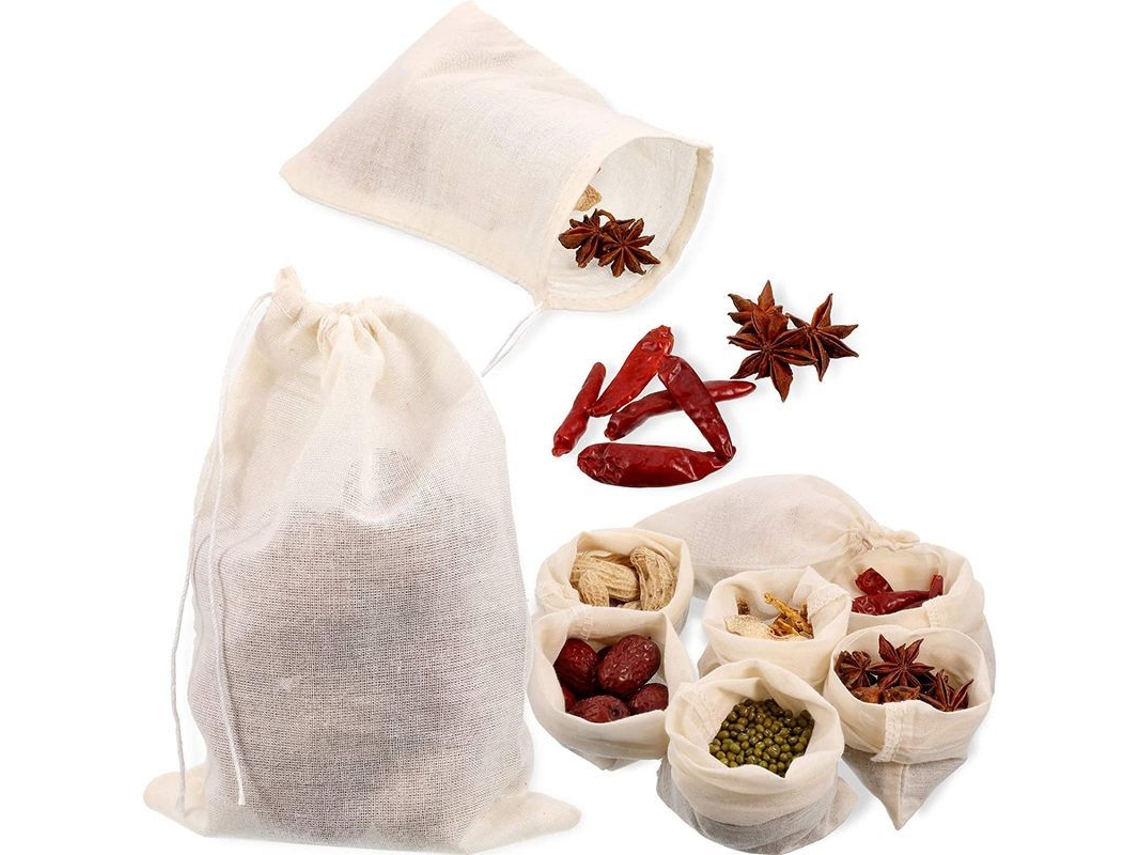 2026altiro-24 Bolsitas Reutilizables Para Especias. Bolsitas De Té Vacías Con Cordón. Bolsitas De Lino (26 X 20 Cm).
