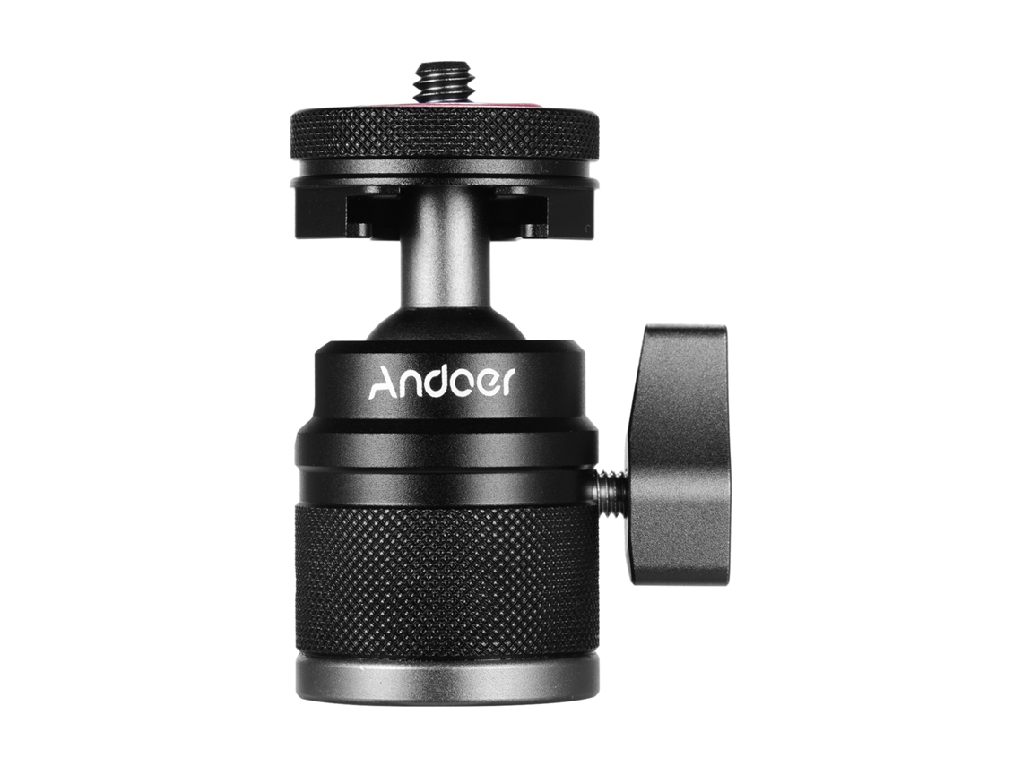 2026yncm-cabeza De Bola Mini Para Trípode Monopod Palo Selfie, 360° Giratoria De Aluminio Con Tornillo 1/4 Universal Andoer