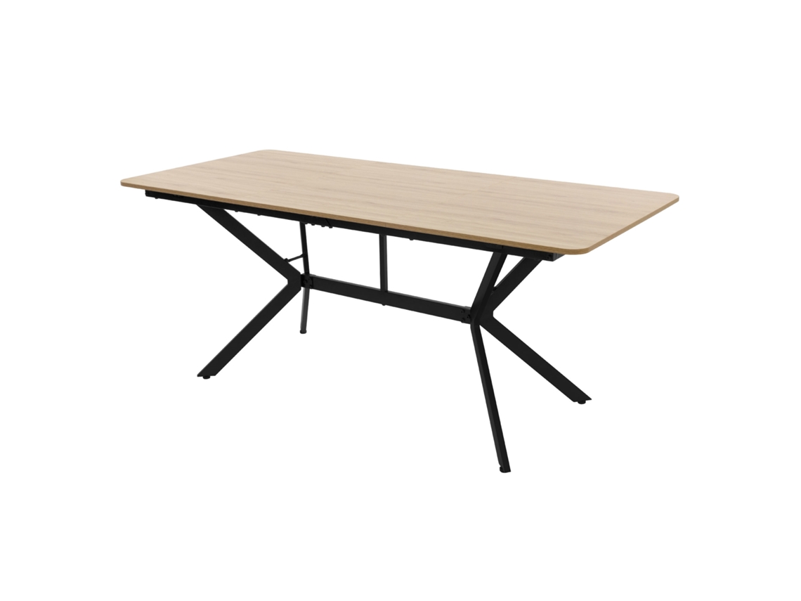 Mesa De Comedor Ml-design Marrón Claro 180x80 Cm Rectangular, Mueble Para Cocina Salón