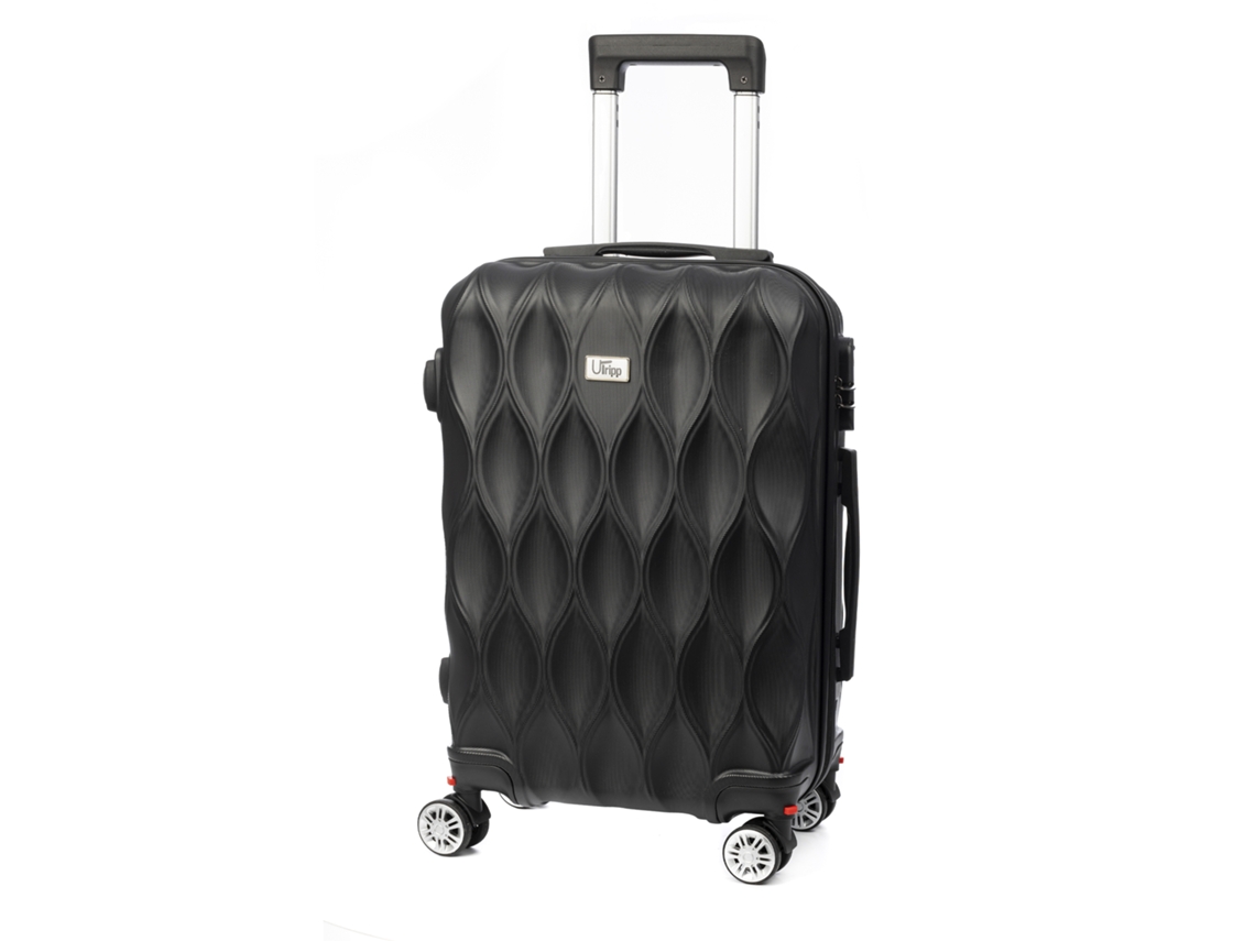 Maleta de cabina con ruedas, fabricada en ABS ligero y de alta resistencia. Incorpora cerradura de combinación y 4 ruedas dobles extraíbles con rotación de 360°.