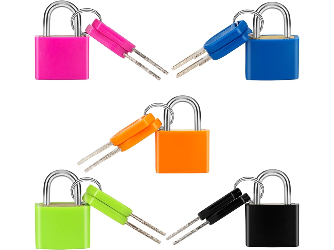 Cerradura de combinación para equipaje, 5 candados antirrobo con núcleo de cobre, adecuada para mochilas, maletas, armarios, etc.