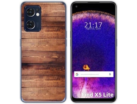 Carcasa Oppo Find X5 Lite 5G TUMUNDOSMARTPHONE Dibujos Madera 02 Multicolor