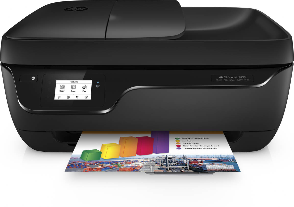 Impresora HP OfficeJet 3833 (Multifunción - Inyección de Tinta - Wi-Fi - Instant Ink)