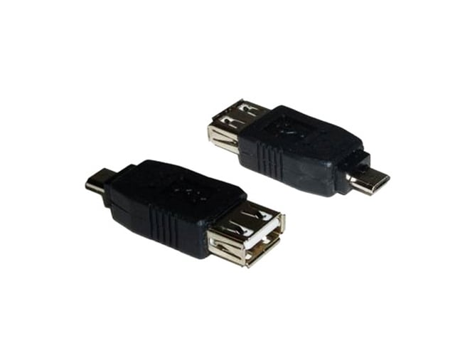 Cable Adaptador Nano 10.02.0004 USB Micro B USB A Negro
