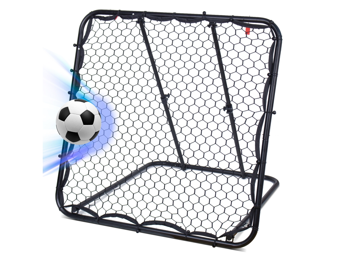 Red de salto de fútbol, red de entrenamiento de fútbol, red de entrenamiento de ángulo ajustable, para adolescentes y adultos, 124 cm Leogreen