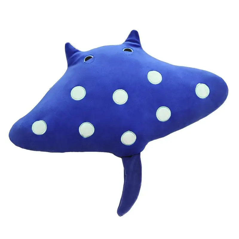 (azul Cielo, 75-80 Cm) Peluche De Manta Raya Súper Lindo, Adorable Almohada De Peluche De Manta Raya, Pez Marino