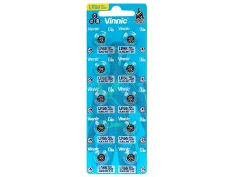 Pilas VINNIC G4 / AG4 / L626 / SR626 / 377 / LR66 / LR626 1,5 V (10 Unidades)