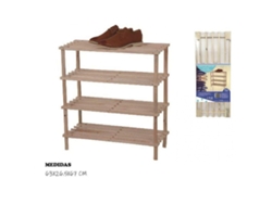 Zapatero de madera de 4 niveles para la entrada de casa, ahorra espacio, organizador de zapatos y decoración del hogar.