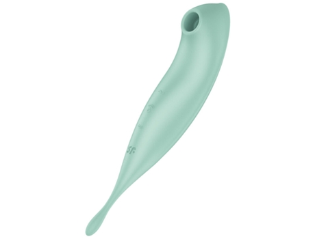 ESTIMULADOR E VIBRADOR DE PULSO DE AR PRO+ SATISFYER TWIRLING APP - VERDE