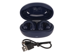 Fones De Ouvido Bluetooth Clip On Sem Fio Aberto Ipx5 Resistente À Água Com Estojo De Carregamento Azul