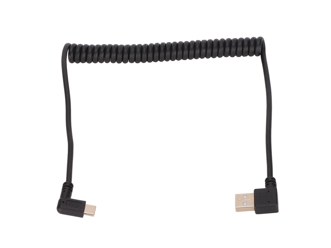 Cable Usb-c A Usb 2.0 En Espiral, Ultrafino, 480 Mbps, Extensión Para Coche.