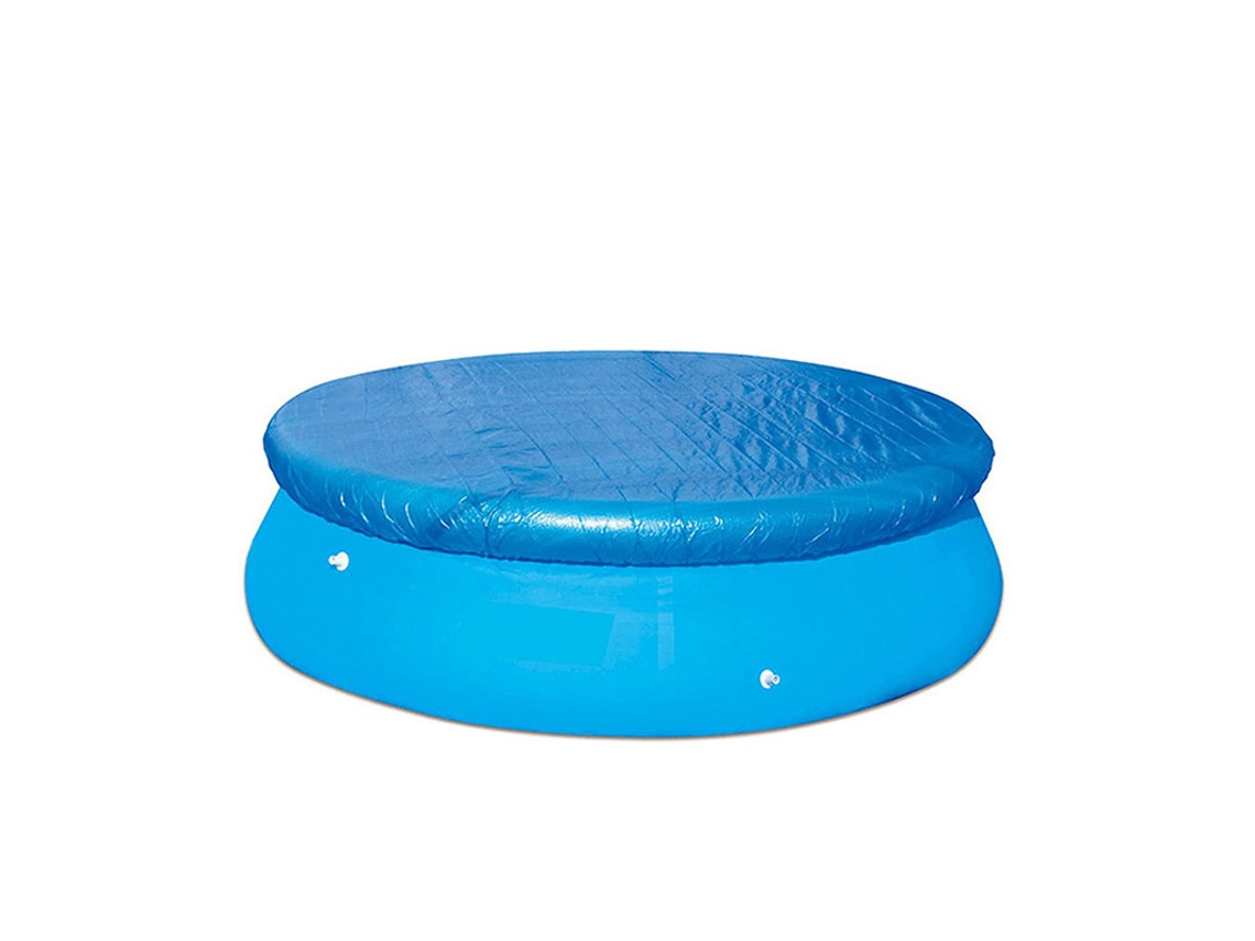 Cubierta protectora azul para piscinas redondas, apta para piscinas con un diámetro de 183 cm (6 pies).