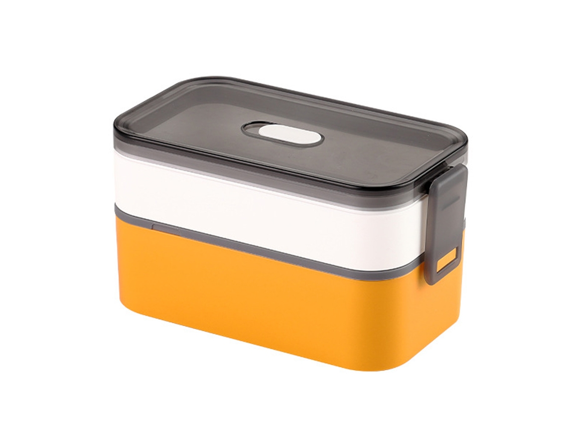 Caja bento de dos pisos, contenedor de almuerzo, caja bento multicapa para adultos con compartimento NEVEANCE
