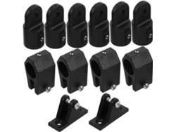Tapones De Extremo De Nailon Negro Para Toldo Bimini, Cierre Ajustable Multiusos.