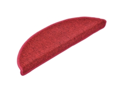 Juego de 10 felpudos semicirculares rojos EXCLUSIVOS DE LA CASA (56 x 17 x 3 cm)