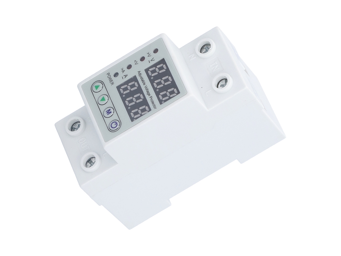 Protector De Voltaje Inteligente Ac220v Con Pantalla Led Para Protección Contra Sobretensión Y Subtensión 40a