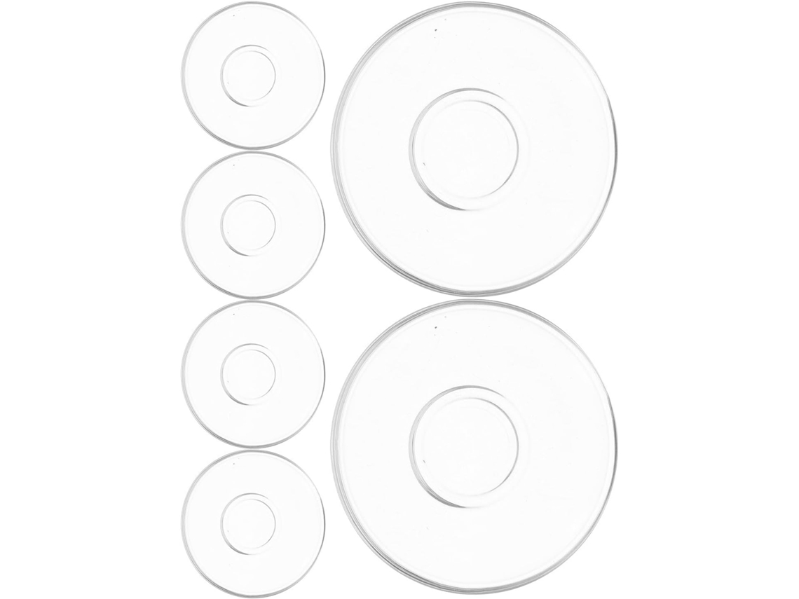 Juego De 6 Platillos Redondos De Vidrio Para Té Y Café, Diseño Sencillo Y Elegante.