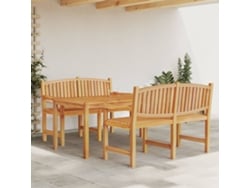 Juego de comedor de jardín de 2 piezas de madera maciza de teca Dkd Home Decor