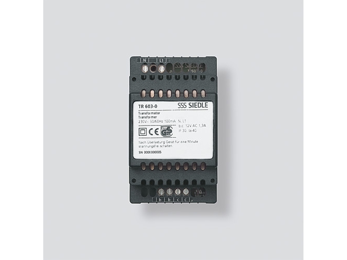 Tr 603 0 Fuente de alimentación negra Siedle 0 40 °C Ce 53,5 mm Siedle (200035160 00)