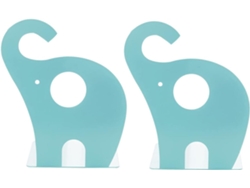 Organizador de metal con forma de elefante para oficina o estudio, azul lago Gokoco